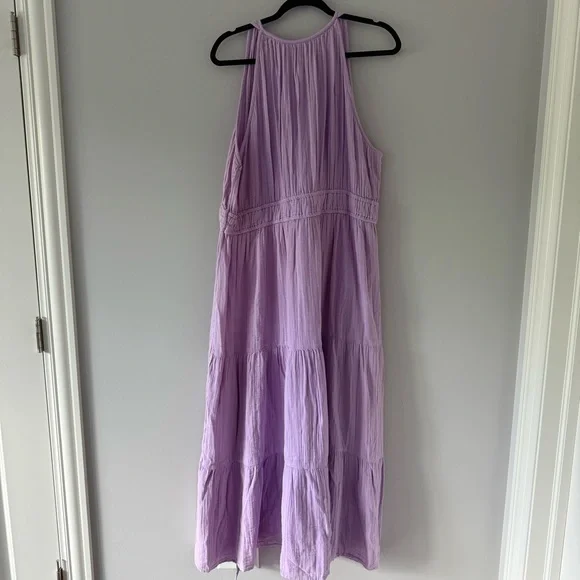 NWT Old Navy Light Purple Pleated Gauze Maxi Dress - Picture 9 of 12